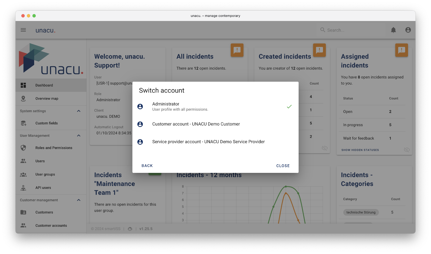 Customer and service provider module